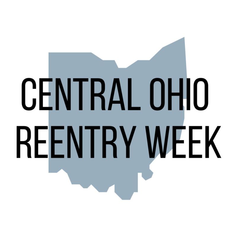 Image of Ohio map with text Central Ohio Reentry Week